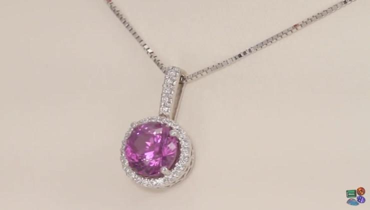 Umbelite and Diamond Pendant