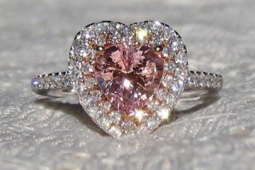 Heart-Shaped Yellow, Pink and Peach Sapphire Engagement Rings