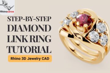 How to Design a Link Ring with Prong-Set Diamonds in Rhino 3D