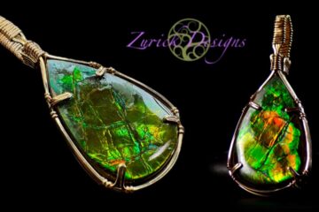 Wire Wrapped Ammolite Pendant Tutorial- Elegant Prong Setting
