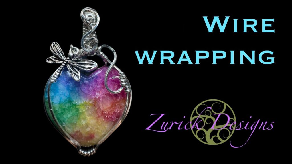 Wire Wrap a Heart Shaped Stone-Rainbow Quartz Pendant Tutorial