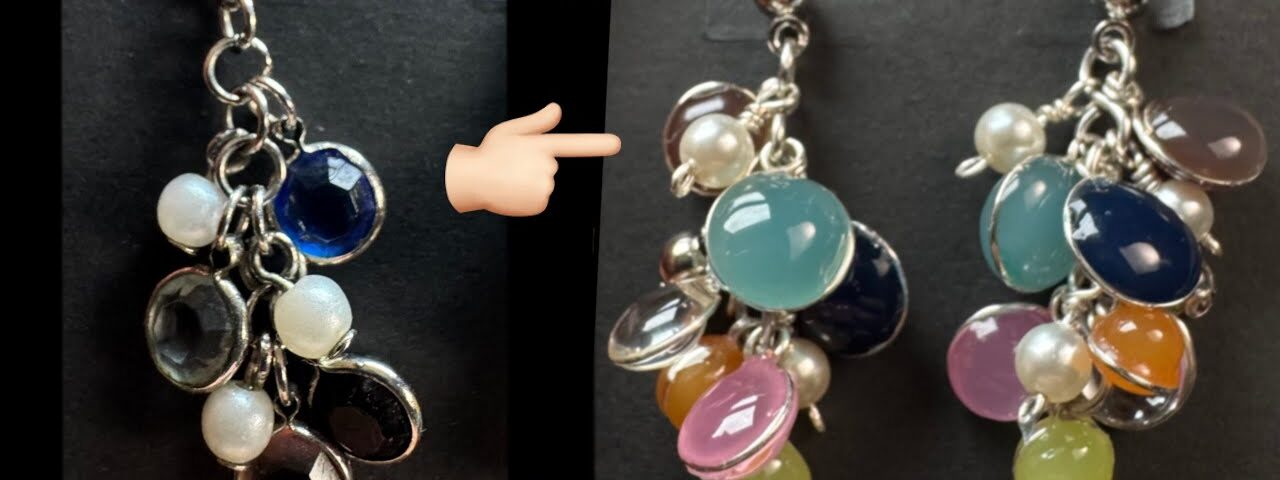 Recreating my FAVORITE Childhood Earrings! Resin Dangle Cluster Earrings